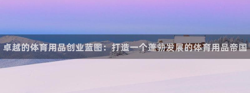 欧陆官方网站：卓越的体育用品创业蓝图：打造一个蓬勃发