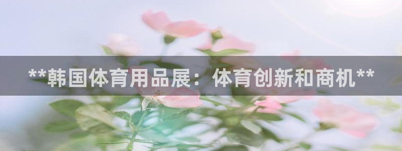 欧陆娱乐注册链接怎么弄：**韩国体育用品展：体育创新