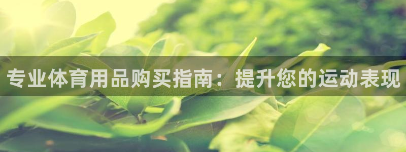 欧陆娱乐登录注册平台：专业体育用品购买指南：提升您的