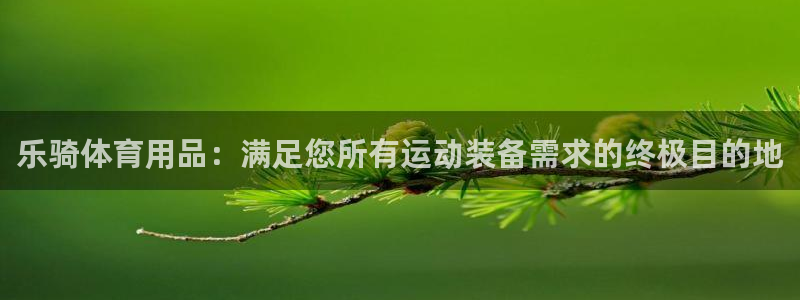 欧陆娱乐打什么方案：乐骑体育用品：满足您所有运动装备