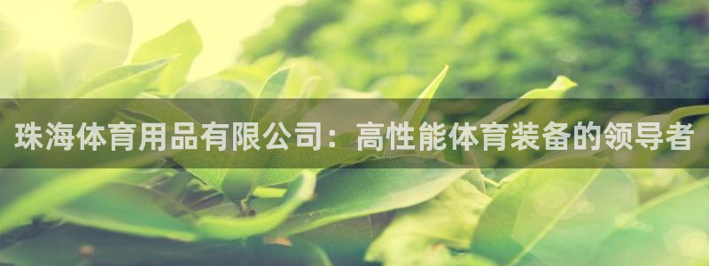 欧陆娱乐平台登录不上怎么办：珠海体育用品有限公司：高