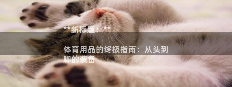 欧陆娱乐登录测速网站：**新标题：**

体育用品的