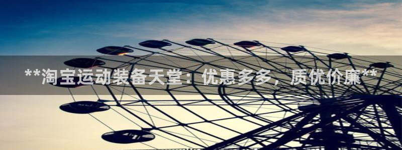 欧陆娱乐共创美好：**淘宝运动装备天堂：优惠多多，质