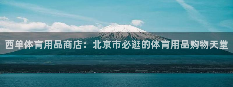 欧陆娱乐怎么注册会员：西单体育用品商店：北京市必逛的体育用品